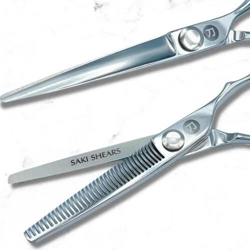 Miniatura 5 de Saki Shears Majime - Juego de tijeras de corte de pelo de 6 pulgadas, incluye tijeras de corte, tijeras de adelgazamiento, maquinilla de afeitar