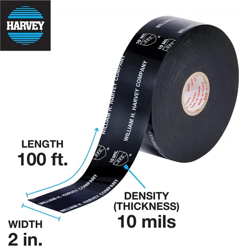 Miniatura 3 de Harvey Black Pipe Wrap, 10 Mil.