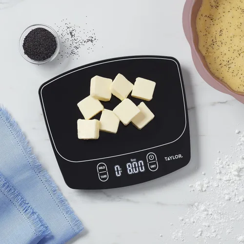 Miniatura 6 de Taylor Báscula de cocina digital impermeable, 11 libras, color negro
