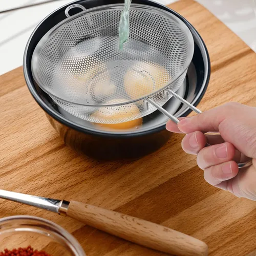 Miniatura 4 de BESTonZON Colador de lavabo de acero inoxidable con asa, colador de pasta plegable para lavabo multiusos, colador de cocina y para colar, enjuagar