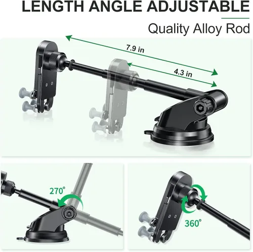 Miniatura 4 de Z Fold 4 - Soporte de automóvil para ventana de parabrisas de salpicadero, aluminio 2 modos para Samsung Galaxy Z Fold 6 5 4 3 2 Accesorios y iPhone