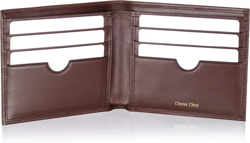 Miniatura 46 de HISCOW Billeteras plegables de cuero de grano completo para hombres, billetera minimalista delgada para hombre, regalos para papá, cumpleaños, día