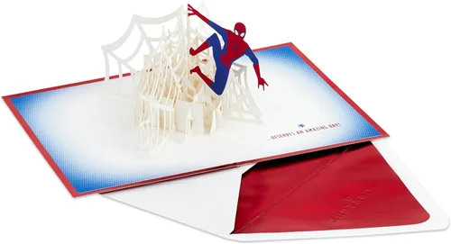 Miniatura 8 de Hallmark Tarjeta de cumpleaños desplegable de Spider-Man (Alguien Increíble Como Tú) Tarjeta 3D Signature Paper Wonder Azul