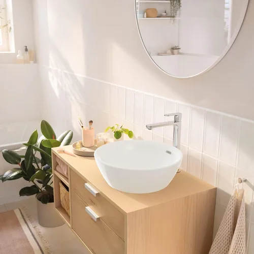 Miniatura 4 de hansgrohe Rebris S 72524001 - Grifo de baño de 1 agujero, fregadero de una sola manija, grifo de lavabo de baño para tocador de 1.2 GPM, cromado