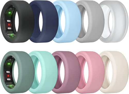 Miniatura 7 de Paquete de 10 fundas de anillo para RingConn Gen 3/Gen 2/Gen 1, protector de anillo de silicona elástica para RingConn Gen 2, accesorios