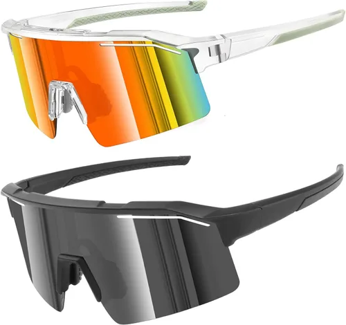 Miniatura 16 de Gafas de sol deportivas para hombres y mujeres irrompibles con protección UV400, gafas de béisbol para correr, ciclismo