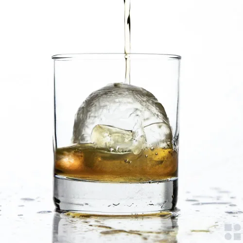 Miniatura 2 de Moldes redondos para cubitos de hielo – Máquina grande para hacer bolas de hielo de whisky Molde de esfera de silicona sin BPA para cócteles Negro