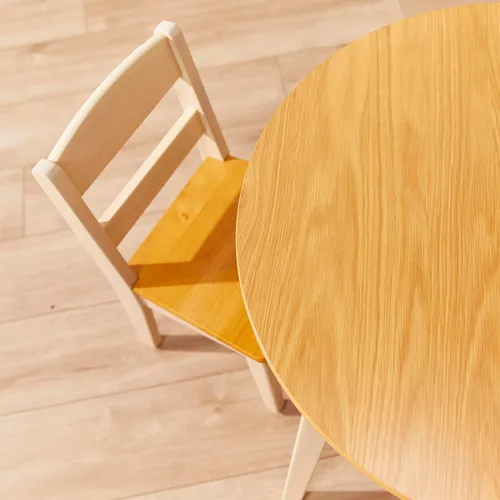 Miniatura 11 de ECR4Kids Hideaway - Juego de mesa y silla, muebles para niños, color miel/blanco antiguo, 3 piezas