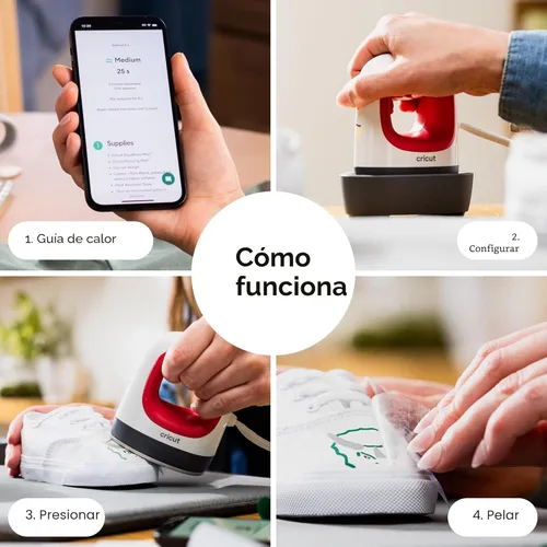 Miniatura 6 de Cricut EasyPress Mini Prensa de Calor - Para Presionar Objetos Pequeños Como Zapatos, Animales de Peluche, Sombreros y Más - 3 Ajustes de Calor