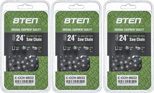 Miniatura 208 de 8TEN Cadena de motosierra semi cincel de 6 pulgadas .050 1/4 42 DL para Worx WG320 Black & Decker LLP120 (paquete de 3)