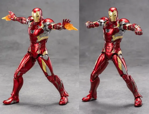 Miniatura 3 de LonullyMege MK46Ironman - Figuras de acción de 7 pulgadas, todas las articulaciones móviles, juguetes coleccionables, pintura metálica completa
