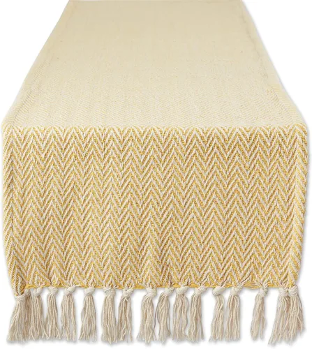 Miniatura 18 de DII Woven Basic - Camino de mesa Chevron de la colección de mesa, 15 x 72 pulgadas, gris