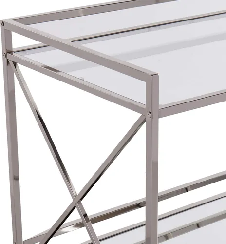 Miniatura 7 de SEI FURNITURE Southern Enterprises Maxton - Carrito de bar, plateado pulido