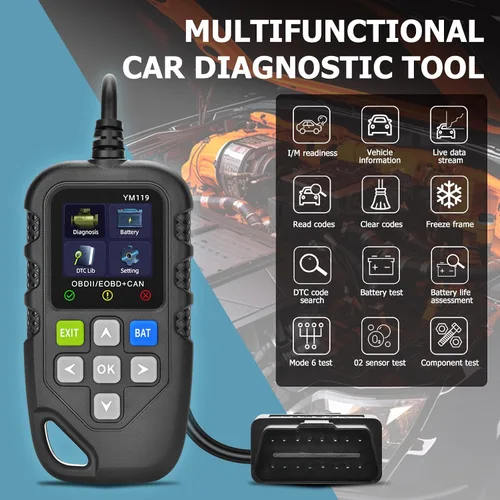 Miniatura 5 de Herramienta de diagnóstico universal del escáner OBD II, lector de código de falla del motor de coche, herramienta de escaneo de diagnóstico, leer