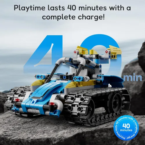Miniatura 6 de Mibido Kit de construcción de robot con control remoto, regalos STEM para niños varones de 8 a 14 años, juguetes robóticos de codificación técnica