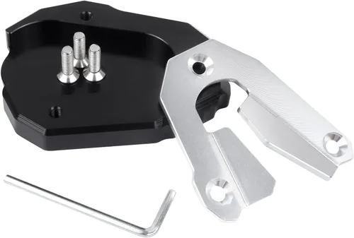 Miniatura 3 de Almohadilla de extensión para soporte de motocicleta, placa de soporte lateral de repuesto para Tiger 900 Tiger 900GT 2020-2025 Tiger 900 Plateado
