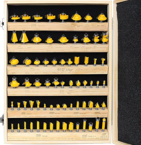 Miniatura 8 de Juego de brocas de enrutador de 1/2 pulgada, juego de brocas de enrutador de 70 piezas, kit de brocas de enrutador de carburo de tungsteno