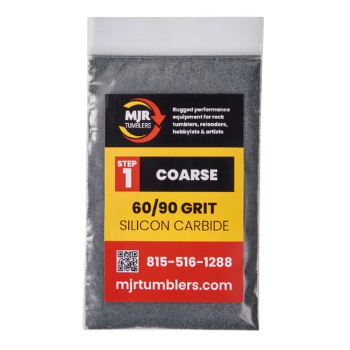 Miniatura 14 de 5 libras de grano de pulido de roca de carburo de silicio grueso MJR Tumblers Premium 60/90 para el paso/etapa 1, MJR Tumblers es una empresa