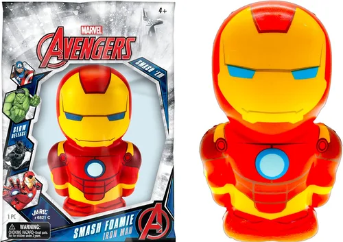 JA-RU Marvel Avengers - Bola de espuma grande de 5.5 pulgadas (1 Iron Man) Squishy Figura de juguete de acción Super Hero Spiderman, Hulk, Capitán
