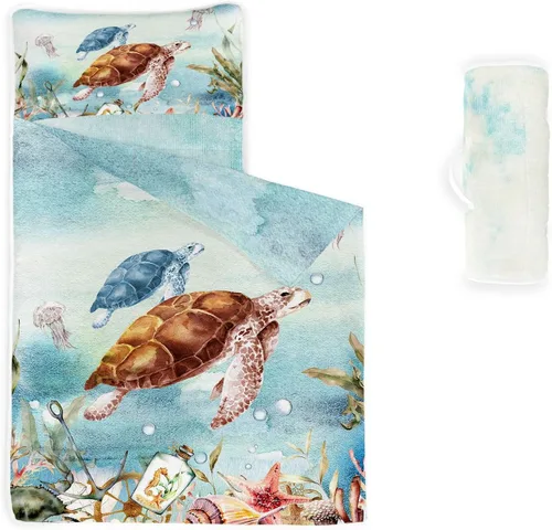 Miniatura 7 de Tapete para siesta espacial – Saco de dormir de galaxia espacial con almohada extraíble – Juego de ropa de cama para guardería y fiestas de pijamas