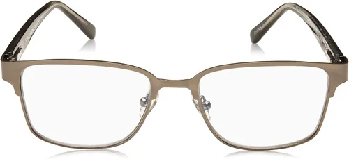 Miniatura 2 de Foster Grant Donovan 1018298 COM - Gafas de lectura cuadradas para hombre, Plomizo/Transparente