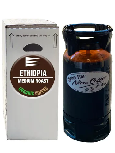 Café de cerveza fría, Etiopía orgánica, barril de 5 galones, café de barril en barril todavía/plano, café de barril en grifo