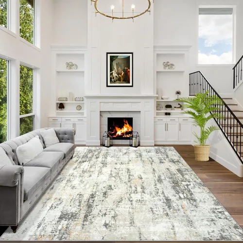 Miniatura 27 de Alfombras de Pasillo Lavables de 2'6''x8': Alfombra de Pasillo Moderna Abstracta para Interiores, Suave, Pelo Bajo, Alfombra Delgada, Multi