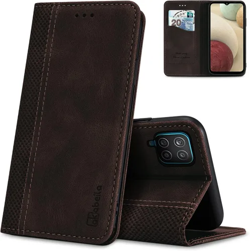Miniatura 37 de AKABEILA Para Samsung A5 2017 Cartera Funda de Tarjeta de Crédito Titular Cierre Magnético Kickstand PU Cuero A Prueba de Golpes Flip Folio Libro