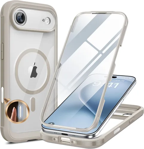 Miniatura 68 de Miracase Funda para iPhone 13 de 6.1 pulgadas, [sin burbujas] funda de teléfono de cuerpo completo con pantalla de vidrio completa integrada, sin