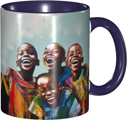 Miniatura 10 de Taza de café, taza de té para mujeres y niñas, taza de diseño único, perfecta para regalos, mujeres afroamericanas afro