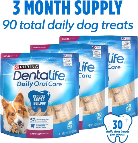 Miniatura 3 de Purina DentaLife - Masticables dentales diarios para perros de razas pequeñas y medianas, 90