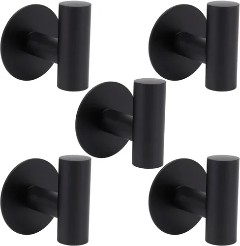 Miniatura 8 de TocTen Gancho para toalla de baño, gancho fuerte autoadhesivo para bata, SUS 304 acero inoxidable, se pega en la pared, gancho para abrigos/ropa sin