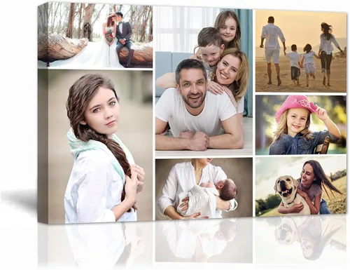 Miniatura 13 de LZIMU Personaliza tus fotos en lienzo, impresiones artísticas personalizadas para pared, fotos familiares, bodas, bebés, mascotas, collage