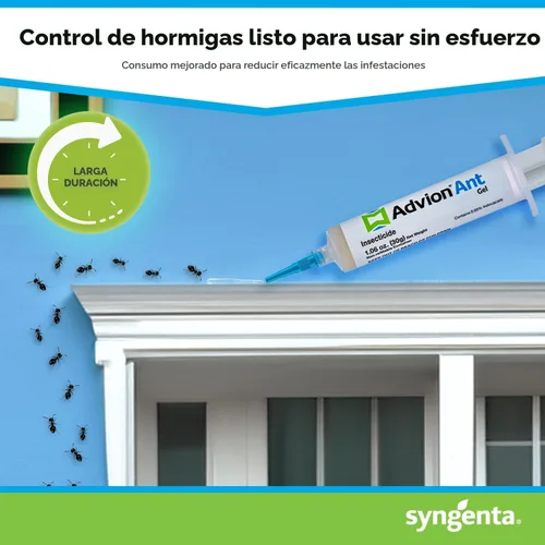 Miniatura 5 de Advion Ant Gel Bait, 4 tubos x 1.06 oz, 4 émbolos y 4 puntas, cebo eficaz, formulado con 0.05% de indoxacarb, uso en interiores y exteriores, gel