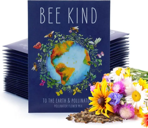 Miniatura 11 de Bentley Seed Co. Flores Polinizadoras del Planeta del Día de la Tierra Paquetes de Semillas de Flores Ilustrados con Abejas y Mariposas