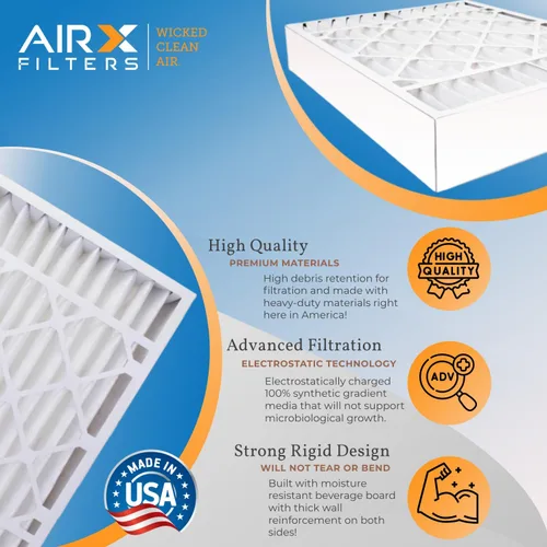 Miniatura 4 de AIRX FILTERS WICKED CLEAN AIR. Filtro de aire MERV 11 de 16 x 25 x 5 compatible con filtro de horno ReservePro 4511, paquete de 2