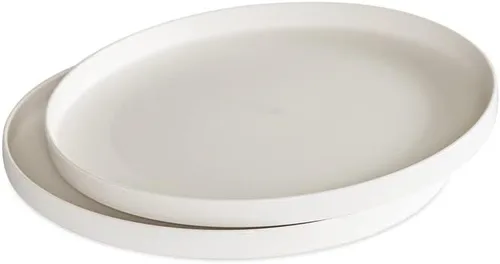 Miniatura 6 de Nordic Ware Bandeja dividida para comidas, juego de 2, color blanco, polipropileno apto para microondas