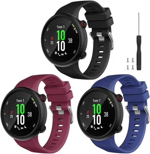 Miniatura 14 de Compatible con Garmin Forerunner 45, correa de repuesto deportiva de silicona suave, pulsera de fitness para Garmin Forerunner 45 Smartwatch