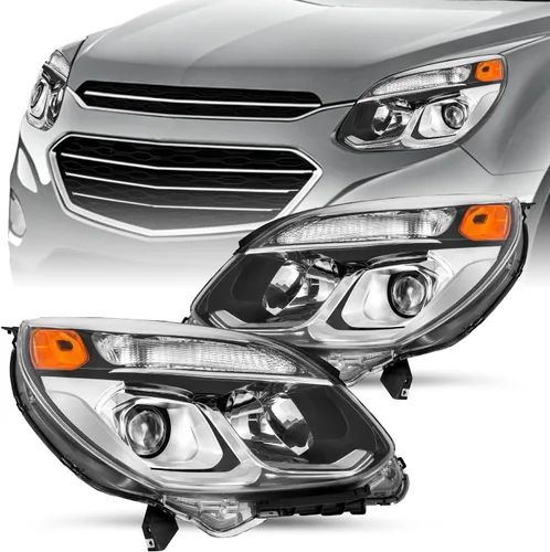 Miniatura 12 de JSBOYAT Par de faros delanteros halógenos Chevy Equinox 2016 2017, par de proyectores, estilo OE, conjunto de faros delanteros de fábrica