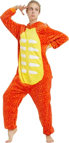 Miniatura 5 de Pijama de una pieza para adultos, disfraz de dinosaurio, para mujer