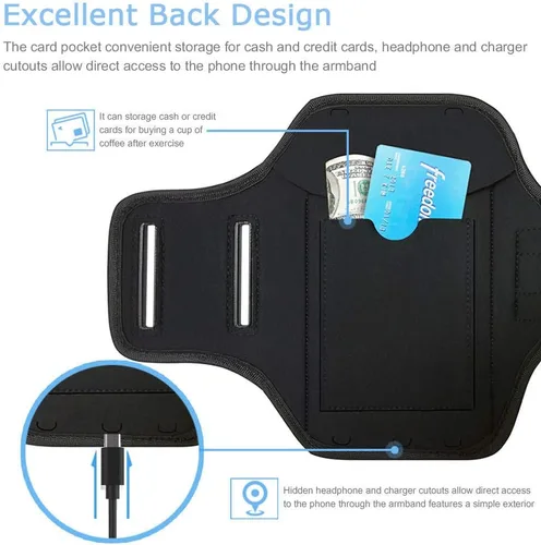 Miniatura 3 de Brazalete para Galaxy A56 A55 A54, resistente al agua, para gimnasio, correr, entrenamiento, para Samsung Galaxy A52 A53 A54 A55 A56 con soporte