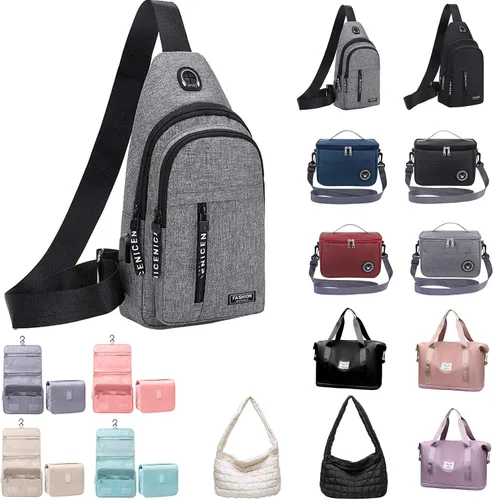 Gecau Bolso bandolera multiusos - Bolso cruzado en el pecho - Mochila deportiva de senderismo - Mochila casual para hombres y mujeres