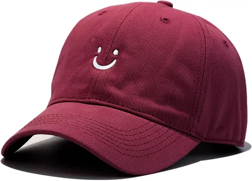 Miniatura 8 de Umeepar Gorra de béisbol con cara sonriente para mujeres y hombres, ajustable, de perfil bajo, de algodón, sin estructura, para papá