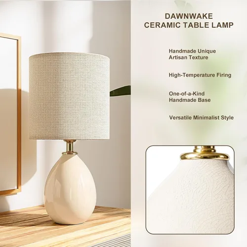 Miniatura 2 de Dawnwake Juego de 2 lámparas de mesa de 18.5 pulgadas para sala de estar, dormitorio, lámparas de noche para mesitas de noche, lámparas modernas