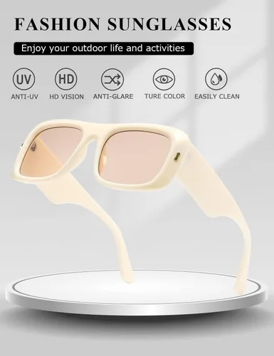Miniatura 4 de kimorn Gafas de sol para mujeres y hombres, de moda, retro, de los años 90, vintage, Y2K, de gran tamaño, con marco cuadrado, sombras K1337