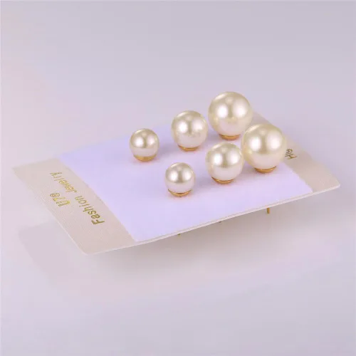Miniatura 3 de U7 Cat Stud Earrings SilverBlackSilverGold Color,Birthstone Kitten Earrings, BarFaux Pearl Earrings Set, Women Teen Girls Gift