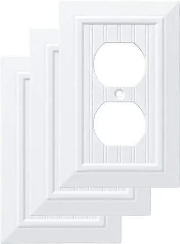 Miniatura 10 de Franklin Brass W35266-PW-C - Placa de pared clásica simple, cubierta para interruptor, cubierta N163:N192, blanco puro