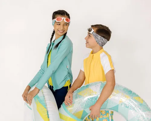 Miniatura 7 de Splash Place - Gafas de natación con correa de tela - Gafas de natación para adultos y niños - Tema de todo el mundo