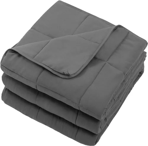 Miniatura 149 de Manta con Peso Azul para Adultos 12 libras, 48"x72", Tamaño Twin Full Manta Pesada Refrescante para 110-130 libras, Mantas Grandes de Microfibra