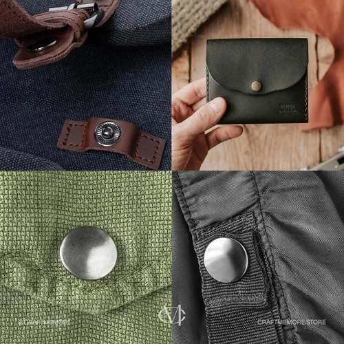 Miniatura 6 de CRAFTMEMORE 50 juegos de botones a presión chapados en oro con resorte S para cierres de bolsa de chaqueta #665 VT2 (0.39 pulgadas)